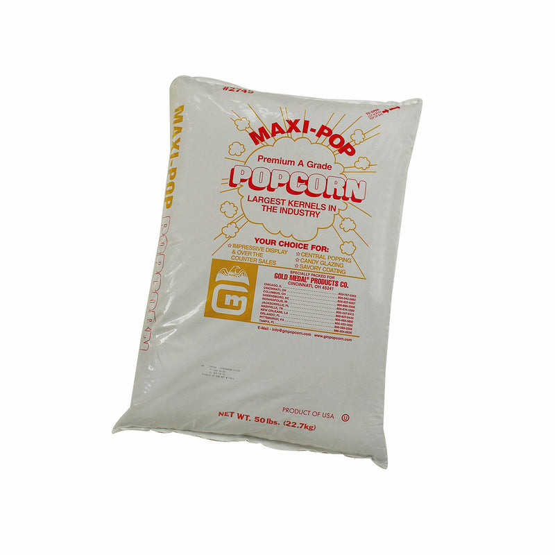 50-pound bag of Maxi Pop butterfly popcorn kernels