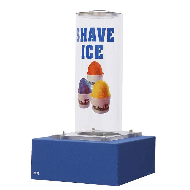 acrylic ice hopper extension with shave ice graphics