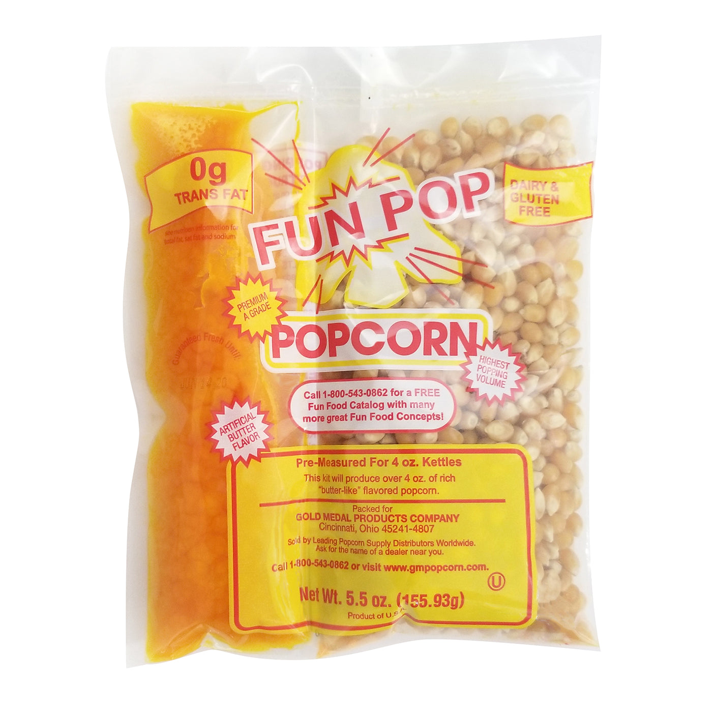 Mega Pop® Corn/Oil/Salt Kit with Coconut Oil for 4-oz. Fun Pop
