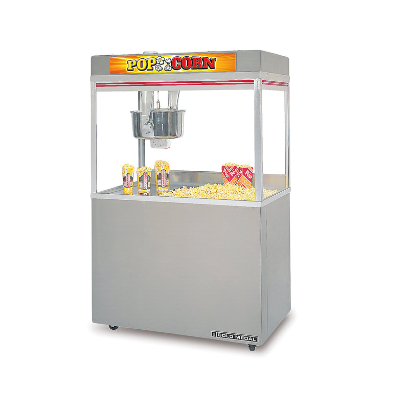 32-ounce popper in 60-inch cabinet with reversible dome