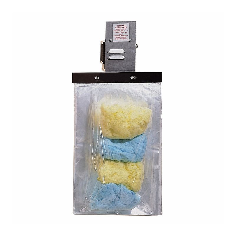 clear bag with blue and yellow cotton candy