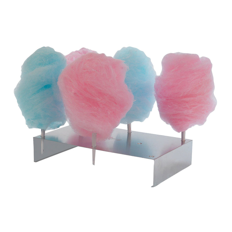 stamped aluminum counter tray that holds six cotton candy cones
