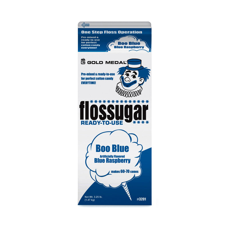 Cotton Candy Floss | Boo Blue (Blue Raspberry) Flossugar- Gold Medal ...