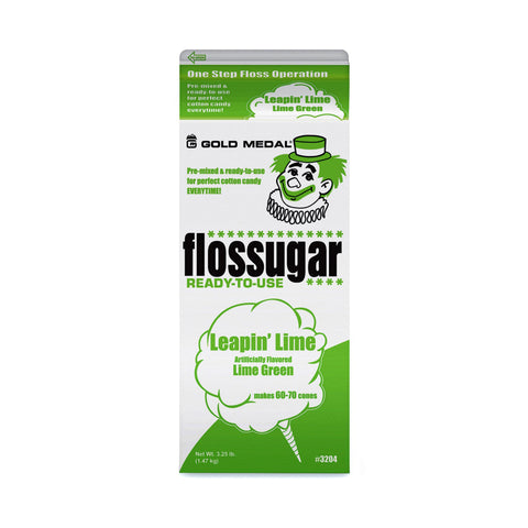 1/2-gallon carton of Leapin' Lime Lime Green Flossugar