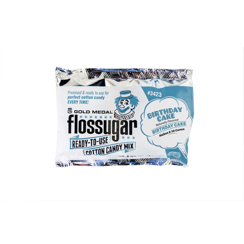 8-ounce pouch of Birthday Cake Flossugar