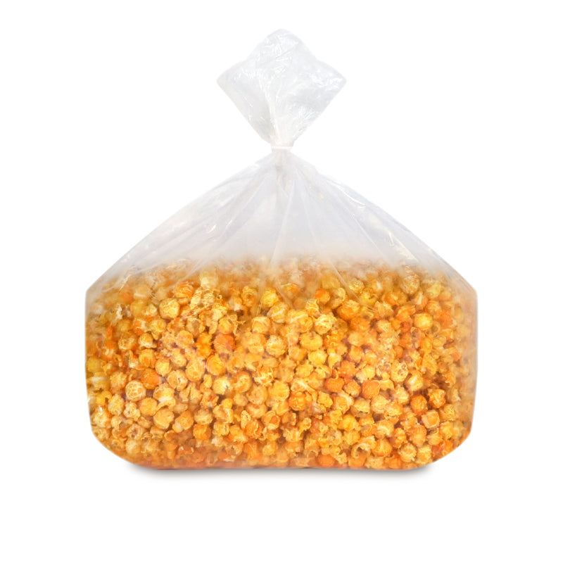 large bulk sized bag of cheddar cheese popcorn