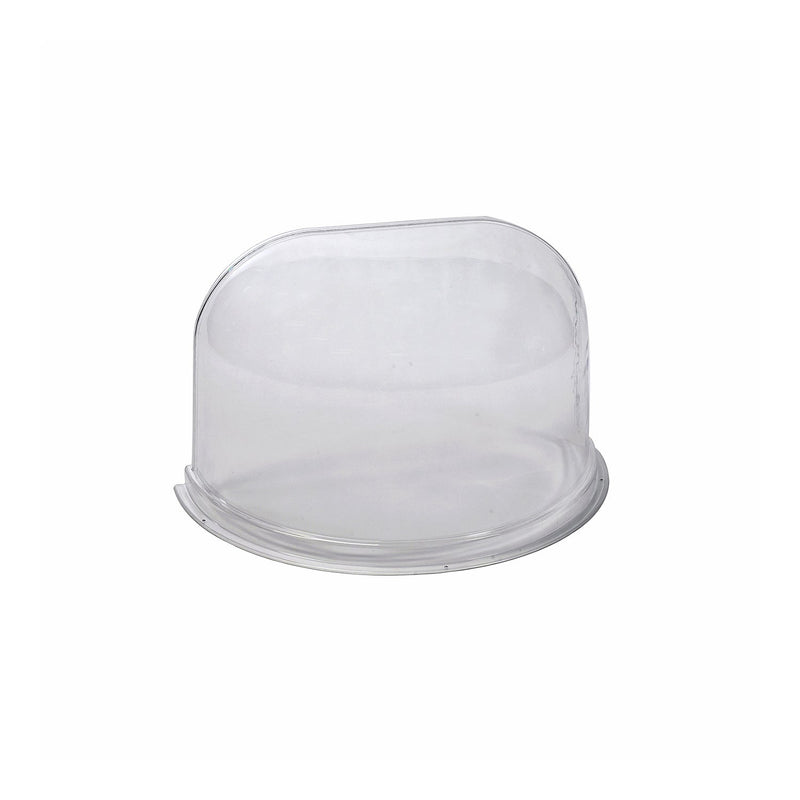 curved clear plastic bubble that clips onto cotton candy machines