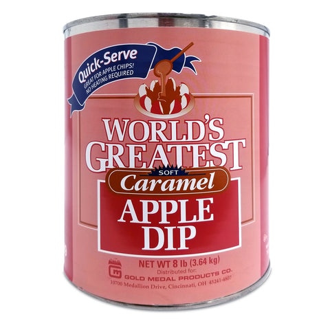 Front of can of World's Greatest Caramel Apple Dip.