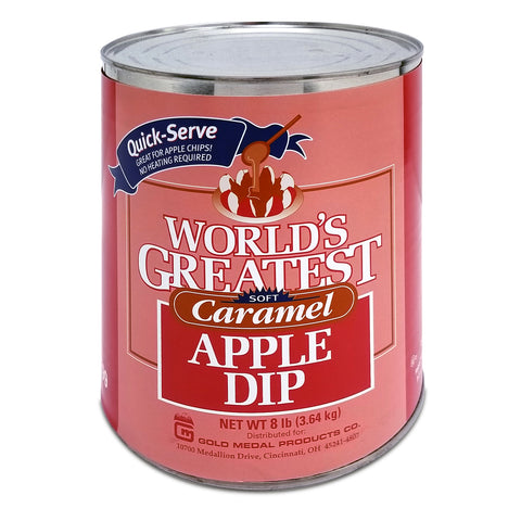 Front of can of World's Greatest Caramel Apple Dip.