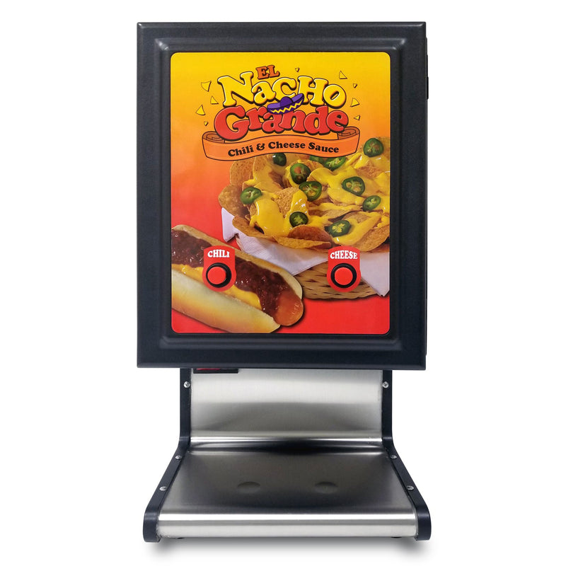 Gold Medal 4211 22 Wide Twin Warmer / Server For Nacho Cheese / Chocolate  / Caramel Apple Dip, 120V 600 Watts