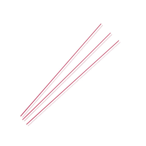 Three white and red straws for coffee.