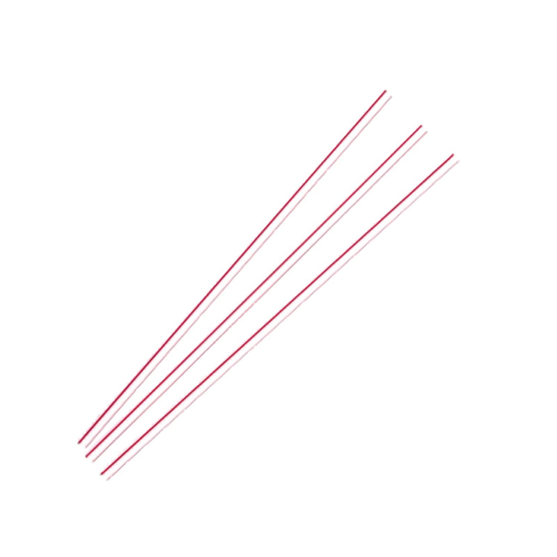 Three white and red straws for coffee.